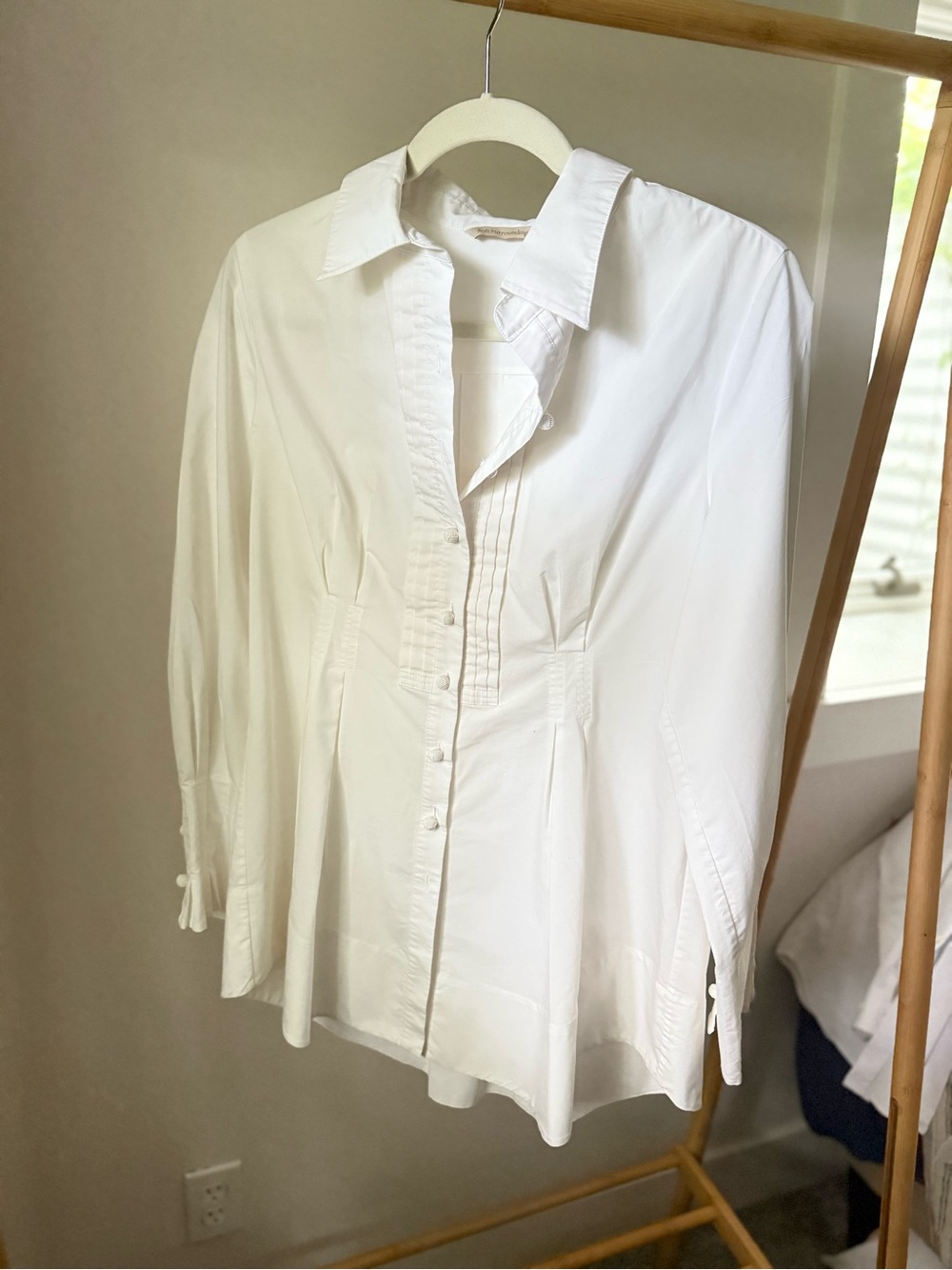 Soft Surroundings Classic White Collared Shirt
